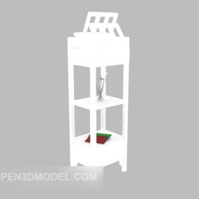 Dekoracyjny stojak na białą farbę Model 3D