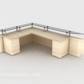 Desk Corner Shaped 3d model