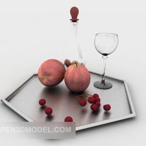 Diamond Corner Fruit Plate 3d model