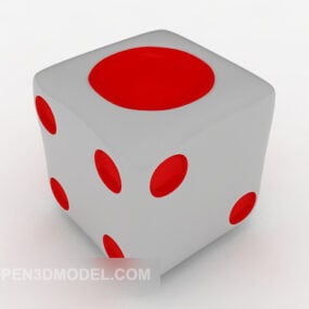 Dice Red White 3d model