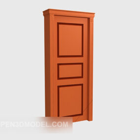 Door Red Wooden Furniture 3d model