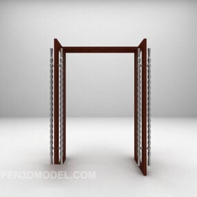 قاب چوبی درب مدل سه بعدی