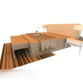 Double Simmons Bed 3d model