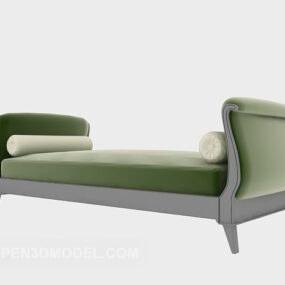 Double Wooden Lounge Chair 3d model