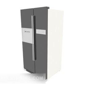 Mô hình 3d tủ lạnh gia đình mở kép