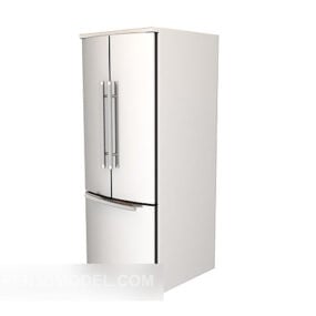 White Dual-open Refrigerator 3d model
