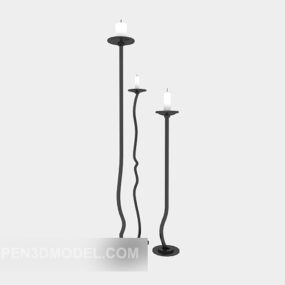Model 3d Lampu Candlestick Mudah