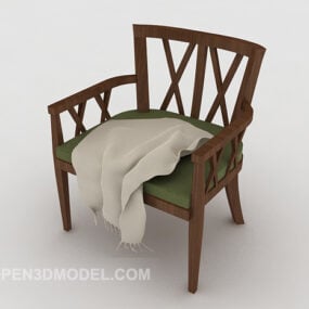 Easy Home Chair Wooden 3d model