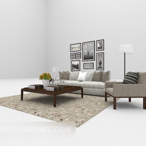 3d модель комбінованого дивана Easy