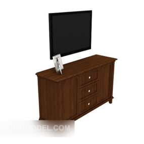Wood Cabinet Tv Cabinet 3d model