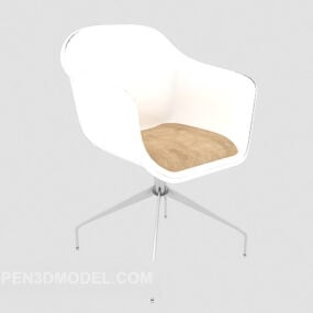 Egg Chair White Color 3d model