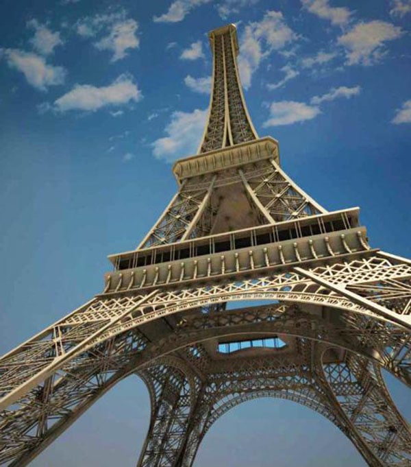 Eiffelova věž vysoké detaily