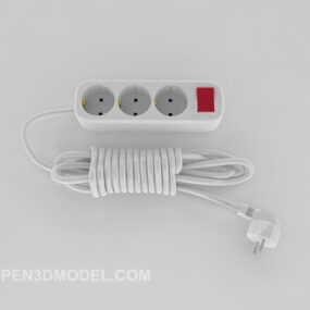 Elektrischer Netzstecker 3D-Modell