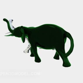 Model 3d Set Patung Gajah