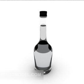 Modello 3d di bottiglia di vetro vuota