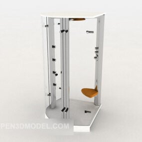 Modelo 3d de canto de banheiro privativo