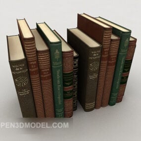 English Data Book Stack 3d model
