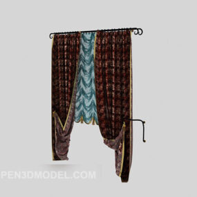 European Curtain Two Layers 3d model