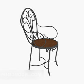 Ευρωπαϊκή σιδερένια καρέκλα Antique Design τρισδιάστατο μοντέλο