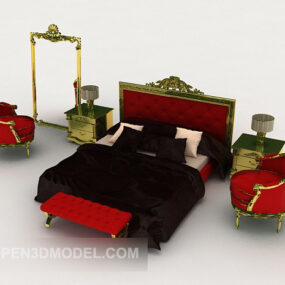 3d модель двоспального ліжка European Noble