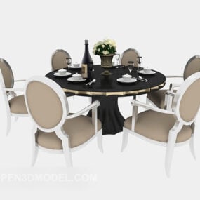 3д модель повседневного стола для европейской вечеринки