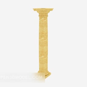 European Roman Stone Column 3d model