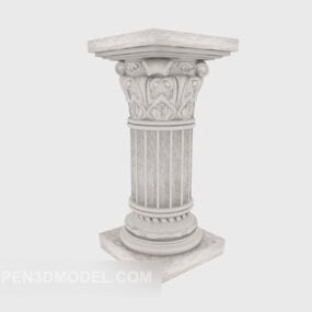 European Greek Stone Pillar 3d model