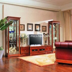 Asian Living Room Tv Cabinet 3d model