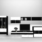 European TV cabinet combination 3d model