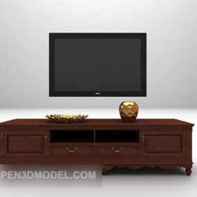 European Tv Cabinetwith Television 3d model