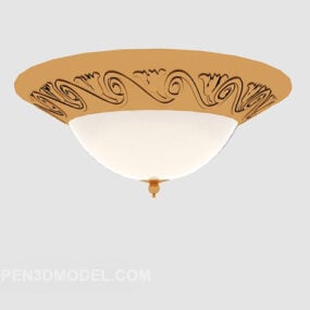 Modelo 3d de lâmpada de teto antiga europeia