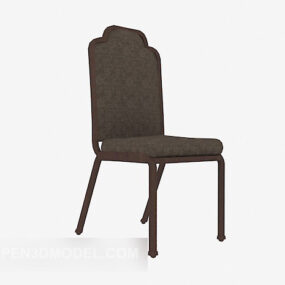 European Armrest Back Chair Furniture 3d model