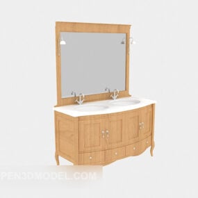 Europejskie meble łazienkowe z lustrem Umywalka Model 3D