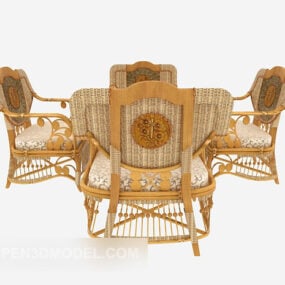 European Beautiful Table Chair 3d model