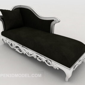 欧式黑色休闲沙发设计3d模型