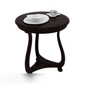 Europejski czarny stolik kawowy Model 3D
