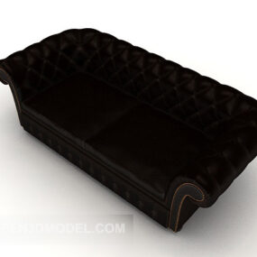 European Black Home Sofa Furniture 3d model