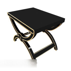 European Vintage Black Lace Table 3d model