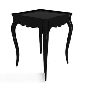 3d модель приставного столика в європейському чорному стилі