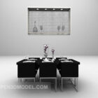 European Black Table Chair Dinning Room