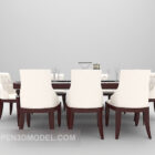 European Dinning Wood Table With Chair Set