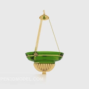 Evropský luxusní zlatý lustr V1 3D model