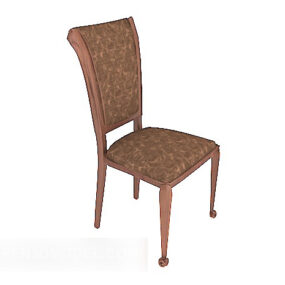 欧洲棕色餐椅3d模型