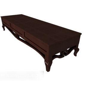 European Brown Home Side Table 3d model