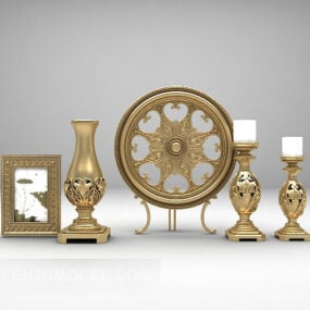 ヨーロッパの真鍮の燭台装飾3Dモデル