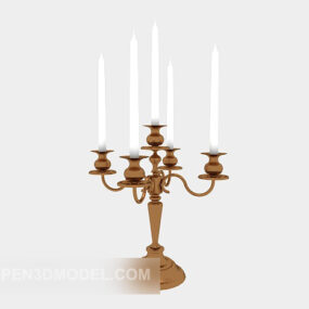 European Vintage Candlestick Lamp 3d model