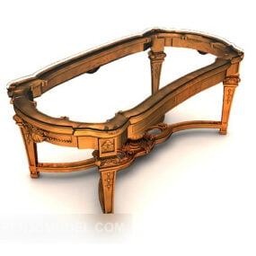 Evropský vyřezávaný 3D model čajového stolu