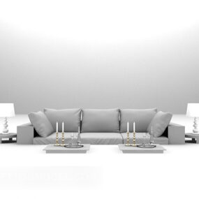 European Combo Sofa Furniture 3d model