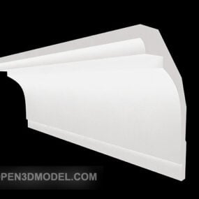 Europäische Formkomponente, weiße Ecke, 3D-Modell
