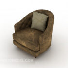 Europeisk mörkbrun retro enkel soffa